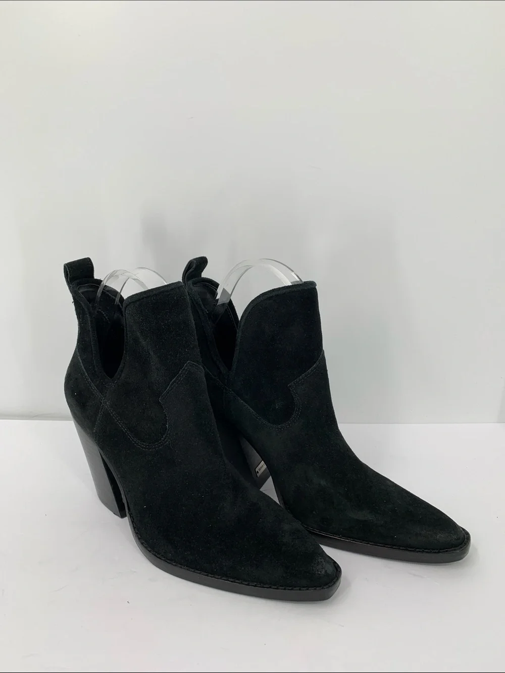 Vince Camuto Phaidra ankle boot bootie shoe black suede leather slip-on V new 7